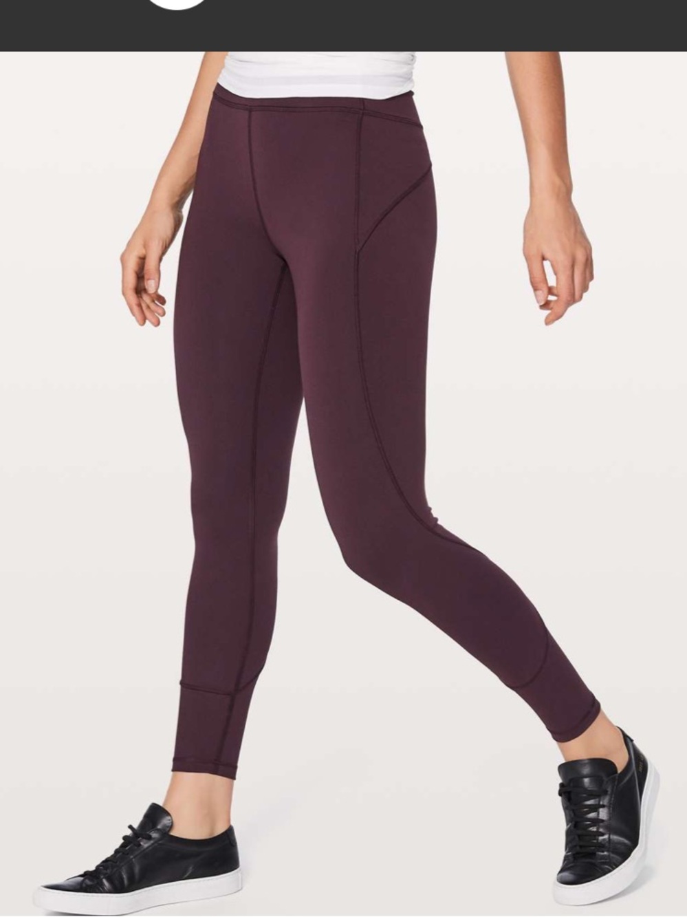 Lululemon In Movement 7/8 Tight - Black Cherry- 4
